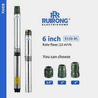 RUIRONG PUMP 60Hz 6 inch Submersible borehole Pump large flow irrigation water pump