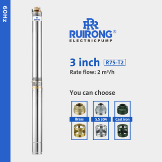 RUIRONG PUMP 60Hz 3 Inch Submersible Pump Deep Well Water Pump
