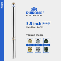 RUIRONG PUMP 60Hz 3.5 Inch Submersible Borehole Pump Stainless Steel Water Pump