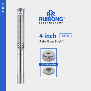 RUIRONG PUMP 60Hz 4 inch full stainless steel submersible pump deep well water pump manufacturer
