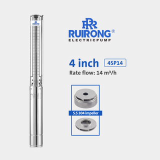RUIRONG PUMP 4 inch ALL stainless steel submersible pump ss304 impeller pump solar fountain pump