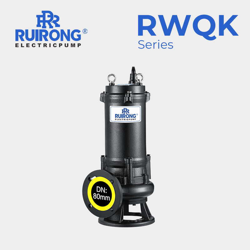 RUIRONG PUMP RWQK Series Cast-iron Cutting Sewage Pump Submersible Sewage Water Pump