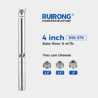 RUIRONG PUMP 4 inch R95-ST9 Series submersible irrigation water pump ss304 submersible pump manufacturer