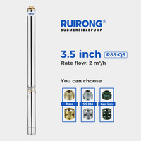 RUIRONG 3.5 Inch R85-QS Series plastic impeller stainless steel Submersible Well Pump solar water pump