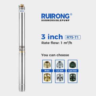 RUIRONG 3 Inch R75-T1 Series Submersible Water Pump for Agricultural Irrigation and Deep Well Systems
