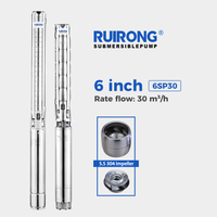 RUIRONG PUMP 6 inch 6SP30 Series 380v SS304 submersible pump full stainless steel submersible borehole pump