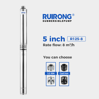 RUIRONG PUMP 5 inch R125-08 Series submersible pump dealers submersible borehole pump manufacturer