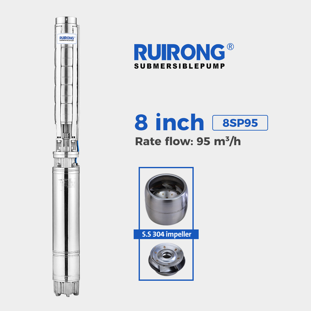 RUIRONG PUMP 8 inch 8SP95 Series submersible pump full stainless steel submersible pump brands